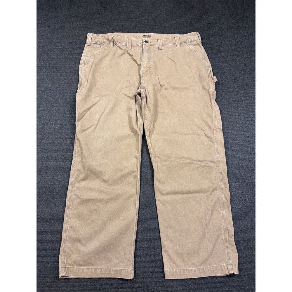 Carhartt Men's B324 DKH Relaxed Fit Work Pants 44X30 Khaki Utility Carpenter